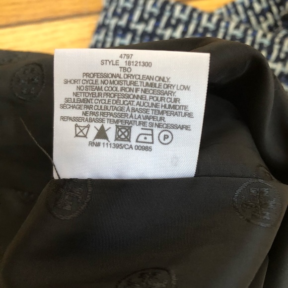 Tory Burch Darren blue & white tweed pencil skirt - Picture 8 of 8